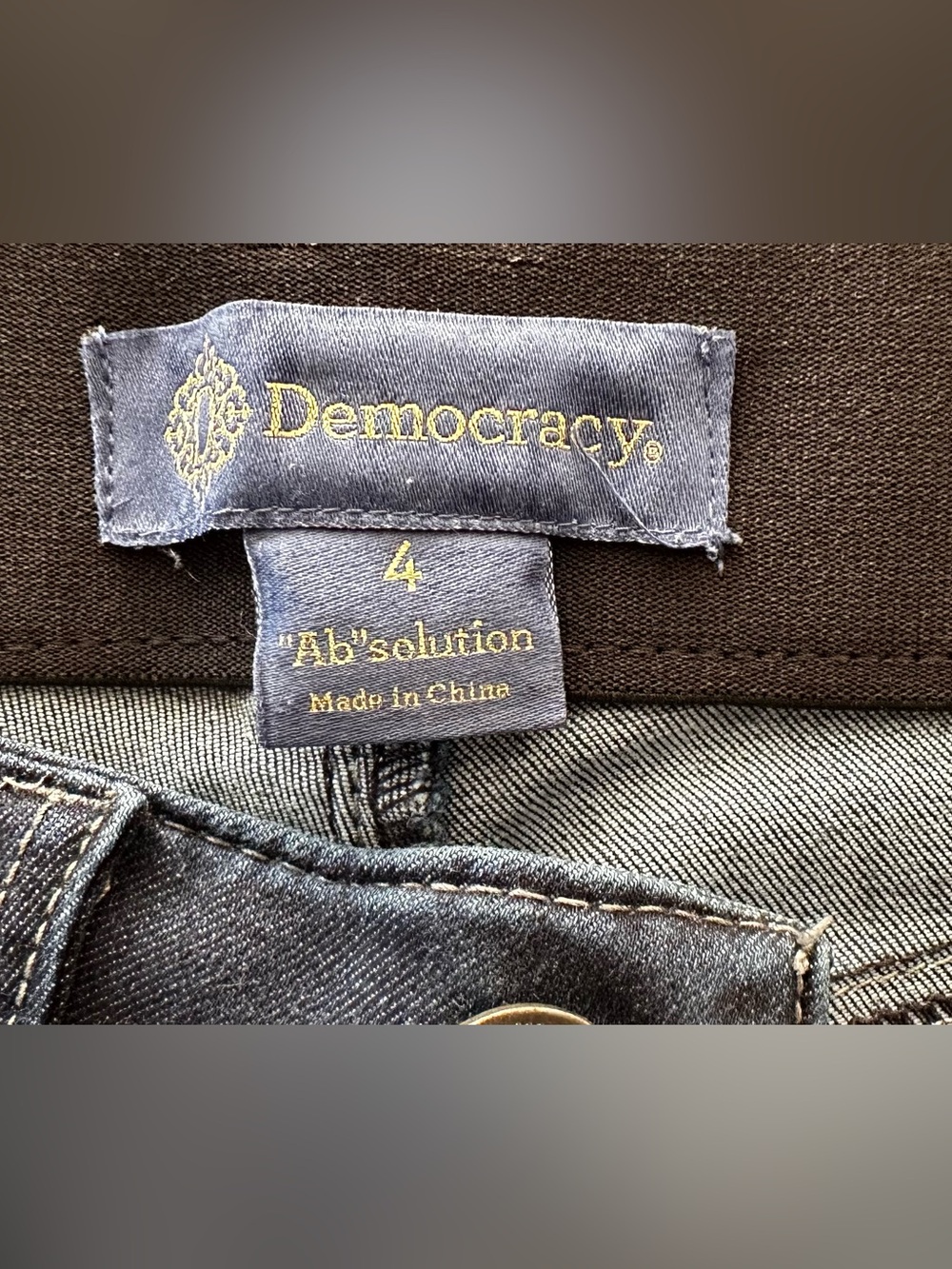 Democracy Ab'solution Dark Wash Skinny Jeans Size 4 EUC - Picture 6 of 8